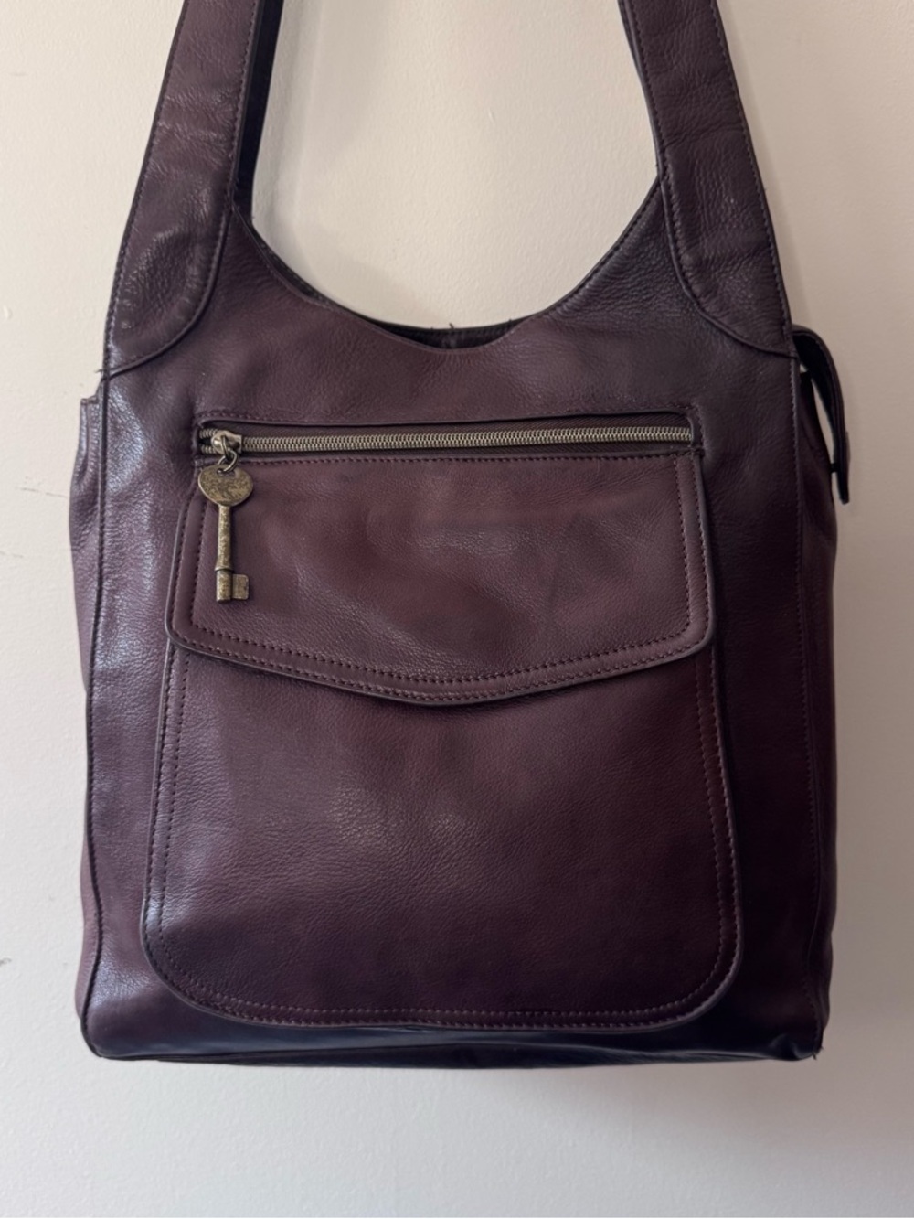 Fossil Leather Shoulder Bag in Brown
